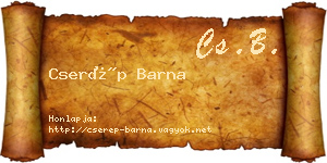 Cserép Barna névjegykártya