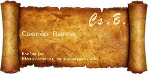 Cserép Barna névjegykártya